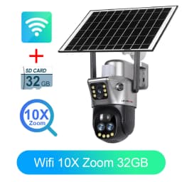 LS VISION V380 Dual Lens WIFI/4G Camera Solar 10X Zoom PIR Human Detection Night Vision Outdoor Security Video Cam 8MP 4K Cctv