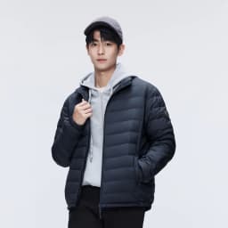 BOSIDENG Lightweight Men's Down Jacket,Water-Resistant Puffer Jacket Winter Coat with Stand Collar for Outdoors Travel 1005