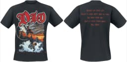 Dio Band Sacred Heart Double Sided Print T Shirt, 100% Cotton Casual Neutral Tee, Heavy Metal Streetwear for Fans, Breathable