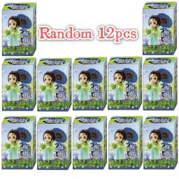  12cm New Demon Slayer Plum Rain Series 13pcs/set Blind Box Figure surprise Box Tanjiro Kamado Nezuko Action Model Toys Gifts