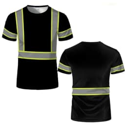 Green 3D Print Men's T-Shirts New Secure Logo Color Blocking Design Round Neck Short-Sleeved Oversized Men Work Tee Tops Clothes