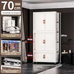 Installation Free Baby Wardrobe Foldableing Storage Cabinet Multi Layer Children's Small Wardrobe Home Clothes Storage Box Stora