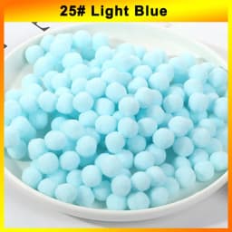 300-30Pcs Multicolor Pompoms Fur Balls Glitter Fluffy Pom Poms Elasticity Pom pom Soft Balls for DIY Crafts 8/10/15/20/25/30mm