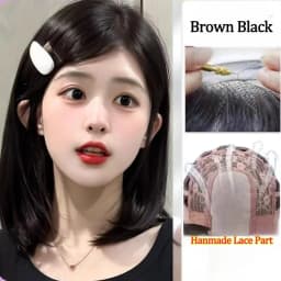 Shoulder Layered Synthetic BOB Wig With Transparent Lace Front Straight Heat Resistant Wig Hair For Women Daily Cosplay Party
