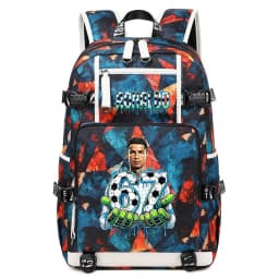 CR7 Ronaldo 67 Print Large Capacity Backpack for Students Teens Kids School Travel Daypack