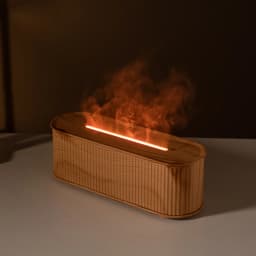 1PC USB Powered Simulated Flame Aroma Diffuser With Colorful Lights And 3-level Timing Perfect Air Humidifier For Home Office