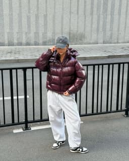 Women's Glossy Shiny Hooded Zip Cropped Puffer Jacket Oversized Loose Fit Long Sleeve Elastic Cuff Padded Warm Casual Winter Top