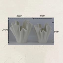 Ceramic Handicrafts Geometric Pleated Patterns Three-dimensional Flowerpot Wrinkled Flower Vase Home Decoration Accessories