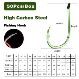 50Pcs-100Pcs ISEAMA Flat Fishing Hook High-Carbon Steel Barbed Fishing Hook Live Bait Holder Carp Fishing Worm Hooks Accessories