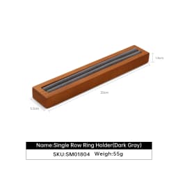 Yinbeini Velvet Ring Display Stand Single Row Ring Ear Stud Storage Organizer Jewelry Shop Showcase Props TB045