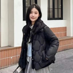 2025 New Fake Two-piece Hooded Winter Jacket Women Warm Parkas Long Sleeve Casual Cotton Padded Jacket Female Outwear