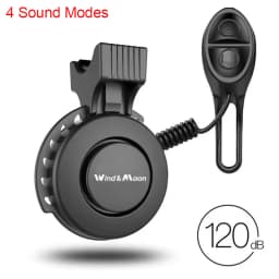 Bicycle Electric Bell USB Rechargeable MTB Scooter Road Bike Handlebar Horn 4 Modes Sound Alarm Ring Bell Cycling Accessories