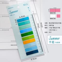 10*20PCS Transparent Index Notes Paper Office School Supplies Stationery Small Rectangu Fluorescent Sticker Strip Sticky