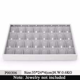 Oirlv Soft Velvet Stackable Jewelry Tray Case Jewelry Display Storage Box Portable Ring Earrings Necklace Organizer Box Jewelry
