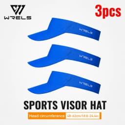 WRELS 1/2/3pcs Summer Sun Protection Empty Top Hat Breathable Sweat Absorbing Sun Visor Caps Outdoor Sport Running Tennis Caps