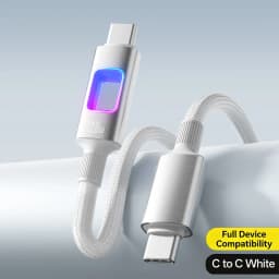 NNBILI 120W USB C To USB C For iPhone 16 17 Pro Fast Charge Cable Hollow RGB Light USB A to Type C Cable For Macbook Samsung S26