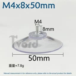 M4 M5 M6 M8 Transparent Suckers With Screw PVC Plastic Sucker Pad Holder Turn Nut Glass Table Tops Storage Tool Hooks