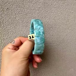 2026 AAA Grade Natural Larimar/Copper Pectolite Bead 10x14mm Bracelet Dominicana Genuine Larimar Gemstone Bangle Woman Wholesale