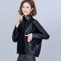 High-Quality PU Leather Jacket Women's 2024 Spring Autumn New Coat Short Korean Outwear Imitation Sheepskin Loose Ladies Tops