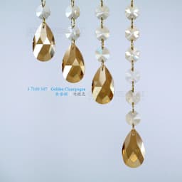 10Pcs 38mm Crystal Teardrops DIY Rainbow Maker Suncatcher Chandelier Prisms Parts Pendants Octagon Beads Window Hanging Ornament