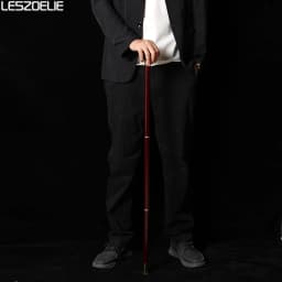 Black 8th Billiards Resin Handle 3-Piece Red Wooden Walking Stick Elegant Fashionable Decorative Canes for Men And Women