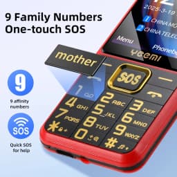 YEEMI K3 4G Long-lasting Battery Life Feature Phone 2.6 Inch Dual SlM 2500mAh Keypad Telephone Russia Keyboard for Elderly SOS