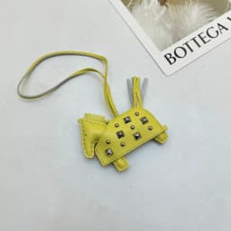 Soft Leather Pony Pendant, Car Pendant, Key Pendant, Handmade Leather New Rivets War Horse Bag Charm, Bag Charm Leather