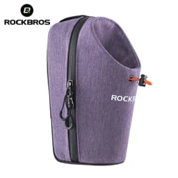 ROCKBROS Bicycle Front Bag 1.5L Water Bottle Bag Folding Bike Handlebar Bag MTB Road Riding Adjustable Large-caliber Cycling Bag