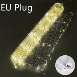 E2 Wedding Net LED String Lights 1x5/10m Roll Festival Party Hotel Ceiling Fairy Light Decorat DIY Meshes Starry Sky Rice Lamp