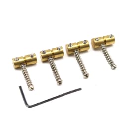 2 Long 2 Short Bass Bridge Saddles Brass Bridge Saddle for Electric Bass Guitar Replacement Parts