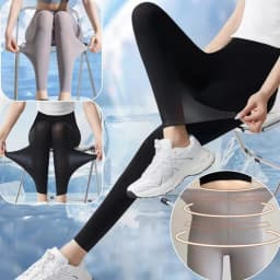 Thin Summer Women's Legging Outer Wear Silky Sunscreen Cool Feeling High Waist Yoga Pants Elastic Skinny Trousers