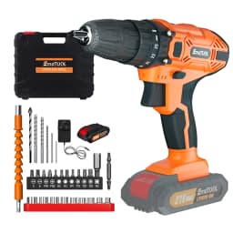 200N.m Cordless Drill Driver 21V, Electric Drill Kit with 1500mAh LI-ion Battery, Cordless Screwdriver 25+1 Torque, 2 Speed