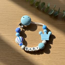 Personalized Baby Pacifier Clip Custom Name Silicone Crown Beads Heart Wooden Holder Handmade Teether Chain BPA Free Gift