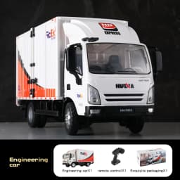 Huina 1:18 RC car 12CH Remote Controlled express delivery car loading transport car Small Cargo Truck Floating Van Small Truck