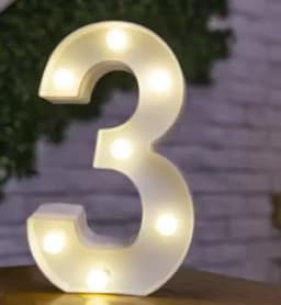 Decorative Letters Alphabet Letter LED Lights Luminous Number Lamp Night Light Wedding Proposal Party Baby Bedroom Decoration