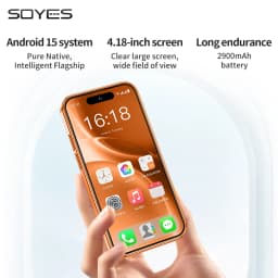 SOYES XS19 MAX LTE 4G Mini Smartphone Android 15.0 6GB RAM 128GB ROM Dual SIM 2900mAh Face Unlock Small Mobile Phone