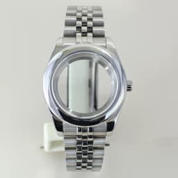 39mm 36mm Round Edge Watch Case Sapphire Crystal Glass For Seiko NH35 NH36 NH38 NH34 Miyota 8215 Movement Presidential Bracelet