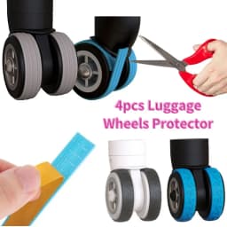 8/4PCS Luggage Wheels Protector Silicone Wheels Caster Shoes Suitcase Protection Case With Silent Wheels Guard Cover Accessories