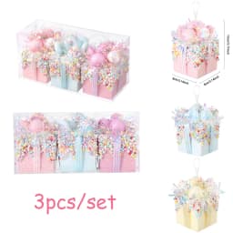1Set Christmas Ornaments Cone Lollipop Macaroon Ice Cream Xmas Tree Balls Hanging Pendant New Year Gift Navidad Home Party Decor