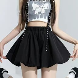 Mini Skirt Cute Sexy Balletcore Elastic High Waist Ball Gown Ruffle Patchwork Lolita Skirt Short Korean Sweet Y2K Women Clothing