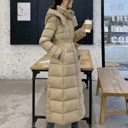 Winter High Quality Long Hooded Down Jacket Women White Duck Down Lace Up Outwears Female Warm Parker Knee Length Down Jacket