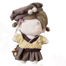 For 20CM Cotton Doll Clothes Cap Headdress Multicolor Miniature Dress Suit Doll Accessories Cosplay Doll Headwear Dress Set