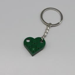 3176 DIY Heart Key Ring Necklace Toys for Children Coupling Plate 2x3 with Rounded End and Pin Hole MOC Building Block Brick