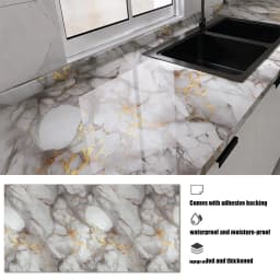 Marble Oil Resistant 40cm Kitchen Sticker Self-Adhesive Waterproof Cabinet Stove Top Wallpaper Desktop Bathroom Decoration