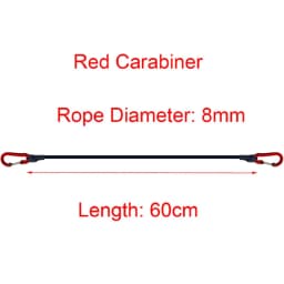 30-210cm 8mm Packing Ropes Outdoor Elastic Bungee Cords with Red Hooks Stretch Lightweight for Bikes Car Luggage Roof Rack Strap