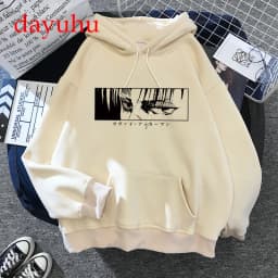 90s japanese Anime Attack on Titan Shingeki No Kyojin Graphic Hoodies Men Unisex Oversized Funny Cartoon Sweatshirt Hoody Male