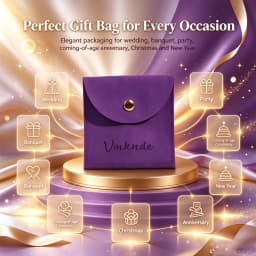 100pcs Soft Microfiber Jewellery Pouches Half Circle Snap Flap Custom Logo Suede Button Bag For Earring Ring Jewelry Packaging