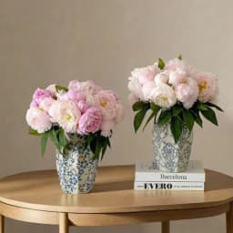 Hand-Painted Vase Blue White Porcelain Vase Elegant Home Decor Living Room Entryway Desktop Flower Arrangement Display Ornaments