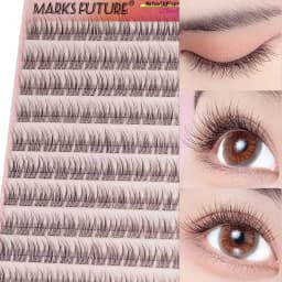 Self-Adhesive Eyelash Clusters, No Glue Needed, 120 Pieces, Natural C-Curved, Self-Adhesive Eyelash Extensions, Press-On Eyelashes, Pre-Bonded Eyelash Clusters, Self-Adhesive Eyelashes