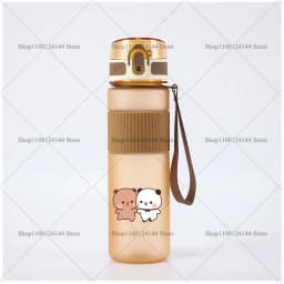 Bubu Dudu Water Bottle Yier Bear Panda Girl Boy Large Capacity Sports Kettle Transparent Cold Water Cup Outdoor Portable 550ml